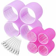 16-piece self-grip hair rollers set with 8 heatless hair rollers in 2 sizes (4 jumbo & 4 large) and 8 hair clips for voluminous styles on long, medium, short, thick, and fine hair logo