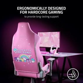 img 3 attached to Razer Iskur X Ergonomic Gaming Chair: Designed For Hardcore Gaming - Multi-Layered Synthetic Leather - High-Density Foam Cushions - 2D Armrests - Steel-Reinforced Body - Hello Kitty & Friends Edition