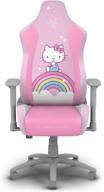 razer iskur x ergonomic gaming chair: designed for hardcore gaming - multi-layered synthetic leather - high-density foam cushions - 2d armrests - steel-reinforced body - hello kitty & friends edition logo