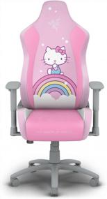 img 4 attached to Razer Iskur X Ergonomic Gaming Chair: Designed For Hardcore Gaming - Multi-Layered Synthetic Leather - High-Density Foam Cushions - 2D Armrests - Steel-Reinforced Body - Hello Kitty & Friends Edition