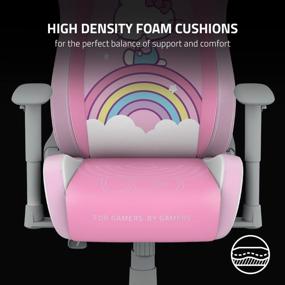 img 1 attached to Razer Iskur X Ergonomic Gaming Chair: Designed For Hardcore Gaming - Multi-Layered Synthetic Leather - High-Density Foam Cushions - 2D Armrests - Steel-Reinforced Body - Hello Kitty & Friends Edition