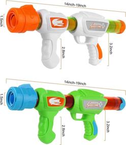img 2 attached to Rapid Fire Fun: Goldboy 2 Pack Atomic Power Popper Gun For Happy Kids Shooting Games With 24 Foam Balls - Perfect For Boys And Girls Age 5 To 12 Years Old!
