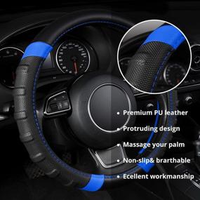 img 2 attached to AUTOYOUTH Car Steering Wheel Cover