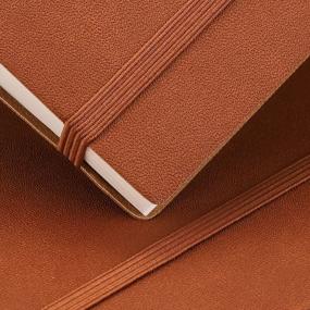 img 2 attached to B5 Brown Faux Leather Notebook - 320 Numbered Pages, College Ruled/Lined Journal With 100Gsm Thick Paper, Inner Pocket And 7.6'' X 10'' Softcover
