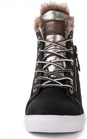 img 1 attached to Stay Stylish And Warm With GLOBALWIN Women'S Furry Sneaker Boots For Winter