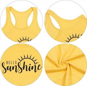 img 1 attached to Hello Sunshine Tank Tops For Women Summer Sleeveless Graphic Print T Shirt Nature Shirt Vacation Shirt