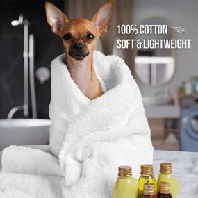 img 1 attached to JINAMART Luxury 100% Cotton 650 GSM Bath Towels - Extra Large 4 Pack Set For Quick Dry Absorbency (27.5" X 55")