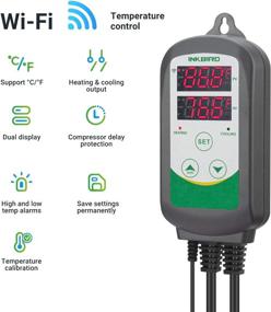 img 3 attached to 🌡️ Inkbird WiFi ITC-308 Digital Temperature Controller: Advanced Aquarium Thermostat with Waterproof Sensor for Heater and Cooler