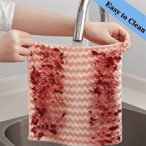 img 1 attached to Microfiber Cleaning Cloths Kitchen Absorbent Cleaning Supplies
