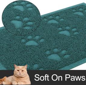 img 2 attached to 🐾 URDOGSL Cat Litter Mat: Premium Durable Trapping Mat for Litter Boxes - Water Resistant, Scatter Control, Non-Slip Backing - Easy to Clean!