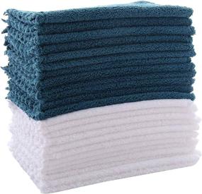 img 4 attached to 🧽 Ultimate Kitchen Towel Bundle: 12 Pack Extra Absorbent Coral Fleece Dish Towels - Soft Cleaning Wipes for Superb Absorption - 15 × 25 Inch