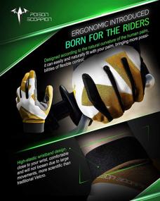 img 1 attached to 🦂 POISON SCORPION Dirt Bike Gloves: Full Finger Motorcycle Gloves for Men and Women - Perfect for Motocross, Cycling, and Outdoor Sports