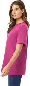 img 1 attached to Stylish Plus Size Short-Sleeve Tee For Women: Woman Within Crewneck Shirt