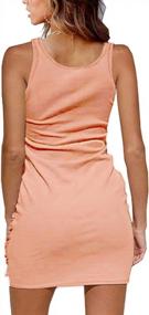 img 1 attached to Summer Sleeveless T-Shirt Bodycon Dress With Ruched Tie Waist: Zalalus Women'S Mini Sundress
