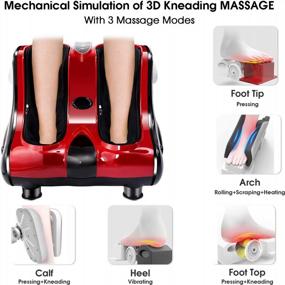 img 3 attached to ARLIME Foot & Calf Massager W/ Heat - Shiatsu Electric Deep Kneading Vibration, Compression For Feet, Ankle, Calf, Leg Tired Muscle Relief