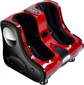 img 4 attached to ARLIME Foot & Calf Massager W/ Heat - Shiatsu Electric Deep Kneading Vibration, Compression For Feet, Ankle, Calf, Leg Tired Muscle Relief
