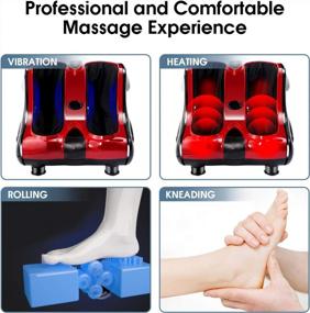 img 2 attached to ARLIME Foot & Calf Massager W/ Heat - Shiatsu Electric Deep Kneading Vibration, Compression For Feet, Ankle, Calf, Leg Tired Muscle Relief