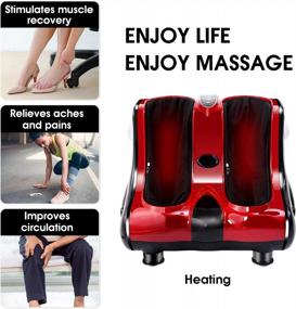 img 1 attached to ARLIME Foot & Calf Massager W/ Heat - Shiatsu Electric Deep Kneading Vibration, Compression For Feet, Ankle, Calf, Leg Tired Muscle Relief