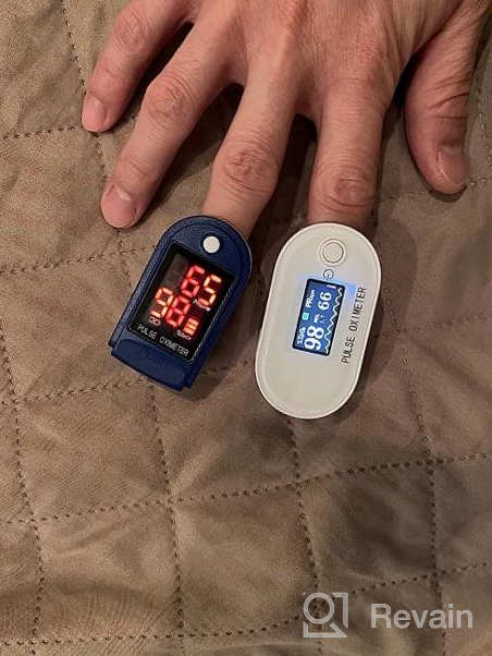 img 1 attached to FACEIL Digital Pulse Oximeter Fingertip Blood Oxygen Saturation Monitor With LED Display, Fast Spo2 Level Reading Heart Rate And Perfusion Index - Includes Lanyard & Batteries review by Blake Clemons