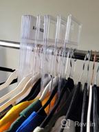 img 1 attached to Organize Your Closet With Clear Framed Clothing Rack Size Dividers - Pack Of 10 By NAHANCO review by Chad Sornsin