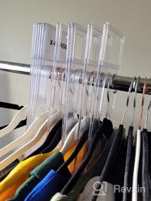 img 2 attached to Organize Your Closet With Clear Framed Clothing Rack Size Dividers - Pack Of 10 By NAHANCO