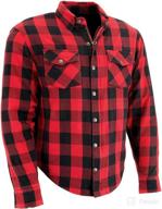 👕 dupont fibers armored checkered flannel biker shirt for men: milwaukee leather mpm1631 logo