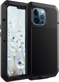 img 2 attached to 📱 iPhone 13 Pro Max Case - Marrkey 360 Full Body Protective Cover - Shockproof Tough Armour - Aluminum Alloy Metal Case with Built-in Silicone Screen Protector for iPhone 13 Pro Max 6.7" - Black