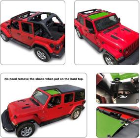 img 2 attached to Shadeidea Wrangler Unlimited Front Green Sunshade