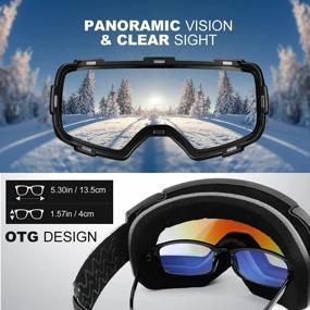 img 1 attached to Odoland Magnetic Interchangeable Ski Goggles With 2 Lenses, Large Spherical Frameless Snowboard Goggles For Men And Women