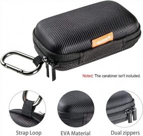 img 2 attached to Protect Your Earphones On-The-Go With GLCON Hard EVA Earphone Case - Shockproof Small Carrying Case With Mesh Pocket And Zipper Enclosure In Black And Blue