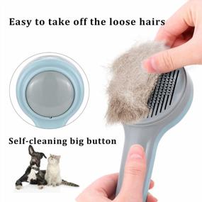 img 1 attached to Cat Grooming Brush, Upgraded Self Cleaning Slicker Brushes For Dogs Cats Pet Grooming Brush Tool Gently Removes Loose Undercoat Pets Hair Slicker Brush For Pet Massage Cleaning-Easy To Use