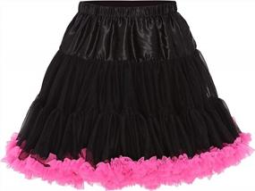 img 3 attached to Multi-Layered Tulle Ruffled Petticoat Tutu Skirt For Women - Perfect Ballet Dance Costume Accessory In 50S Style