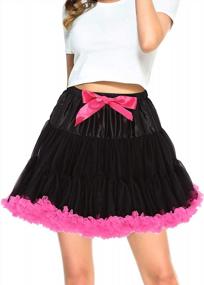 img 4 attached to Multi-Layered Tulle Ruffled Petticoat Tutu Skirt For Women - Perfect Ballet Dance Costume Accessory In 50S Style