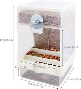 img 3 attached to 🐦 Convenient No-Mess Automatic Bird Feeder for Small Birds - Ideal Cage Accessories for Cockatiels, Parrots, Budgerigars, and More!