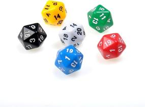 img 2 attached to 🎲 SmartDealsPro 10-Pack 20-Sided Dice Set for DND RPG MTG Table Game - Vibrant Color Assortment