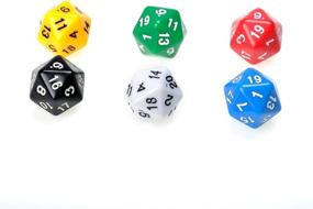img 1 attached to 🎲 SmartDealsPro 10-Pack 20-Sided Dice Set for DND RPG MTG Table Game - Vibrant Color Assortment