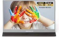 narrow frame portable monitor zscmalls 15.6", 1920x1080p, 60hz, built-in speakers, wall mountable, hd logo