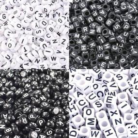 img 1 attached to 1100Pcs A-Z Acrylic Alphabet Cube Beads - Perfect For DIY Jewelry Making!