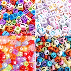 img 2 attached to 1100Pcs A-Z Acrylic Alphabet Cube Beads - Perfect For DIY Jewelry Making!