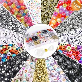 img 4 attached to 1100Pcs A-Z Acrylic Alphabet Cube Beads - Perfect For DIY Jewelry Making!