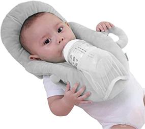 img 2 attached to Spring Hue Newborn Baby's Portable Detachable Feeding Pillows – Self-Feeding Support Cushion Pillow (C-Grey)