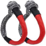 🔒 bneen soft shackle 1/2" x 24 inch recovery: 56,000 lbs breaking strength for off-road towing & sailing (2-pack red-black) логотип