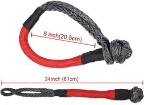 img 1 attached to 🔒 BNEEN Soft Shackle 1/2&#34; X 24 Inch Recovery: 56,000 LBS Breaking Strength for Off-Road Towing & Sailing (2-Pack Red-Black)