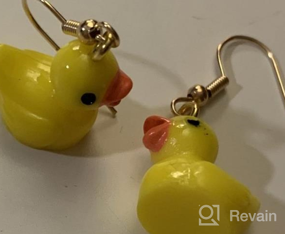 img 1 attached to Quirky and Playful: 12 Pairs of Cute, Weird and Funny Earrings Including Goldfish, Water Bottle, and Milk Tea Dangles for Girls and Women review by Richard Deng