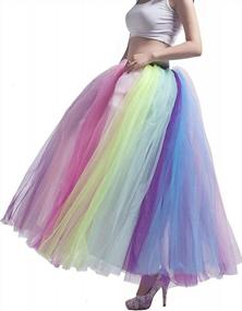 img 4 attached to Graceful And Flattering A-Line Maxi Skirts For Women - Tutu Tulle Style For Party-Wear By MisShow