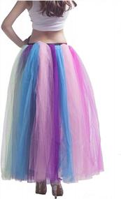 img 3 attached to Graceful And Flattering A-Line Maxi Skirts For Women - Tutu Tulle Style For Party-Wear By MisShow