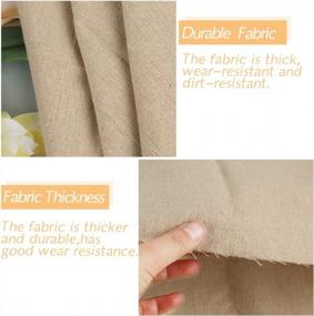 img 1 attached to Large Natural Linen Fabric For Embroidery And Craft Projects - 59" X 19