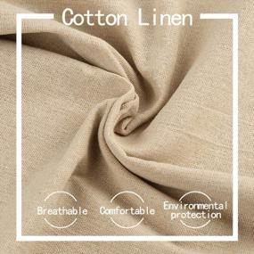 img 2 attached to Large Natural Linen Fabric For Embroidery And Craft Projects - 59" X 19