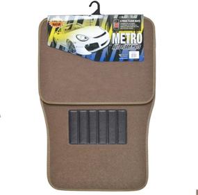 img 3 attached to 🚗 BDK Classic Carpet Floor Mats: Universal Fit for Car & Auto - Front & Rear with Heelpad - Dark Beige