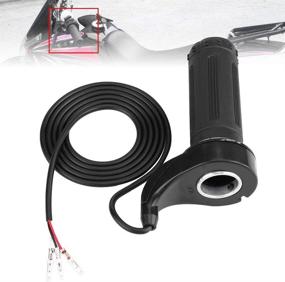 img 3 attached to 🏍️ Universal Twist Throttle Grip for Motorcycle & Electric Scooter - Qiilu Accelerator with 3 Cables, Ideal Replacement for Enhanced Speed Control